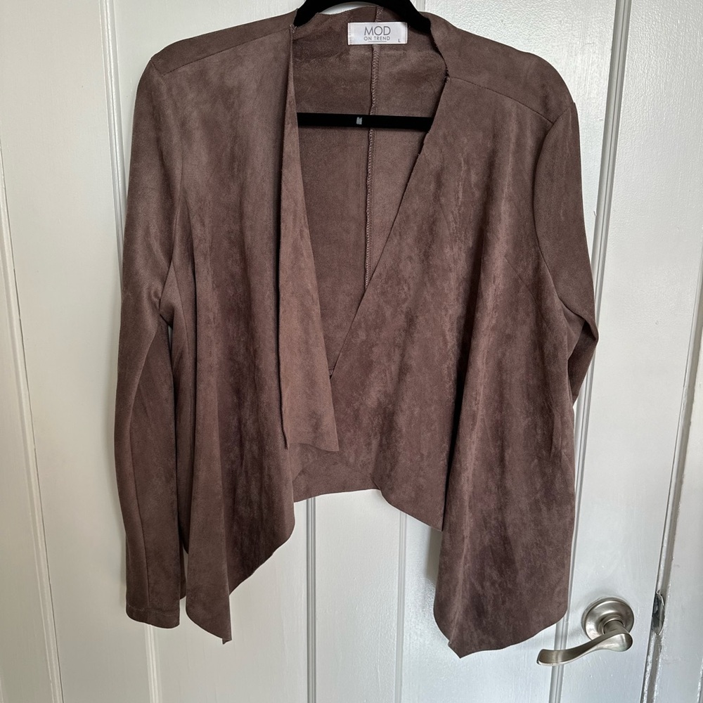 Suede-like Cardigan